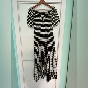 Striped Black and White Maxi Dress